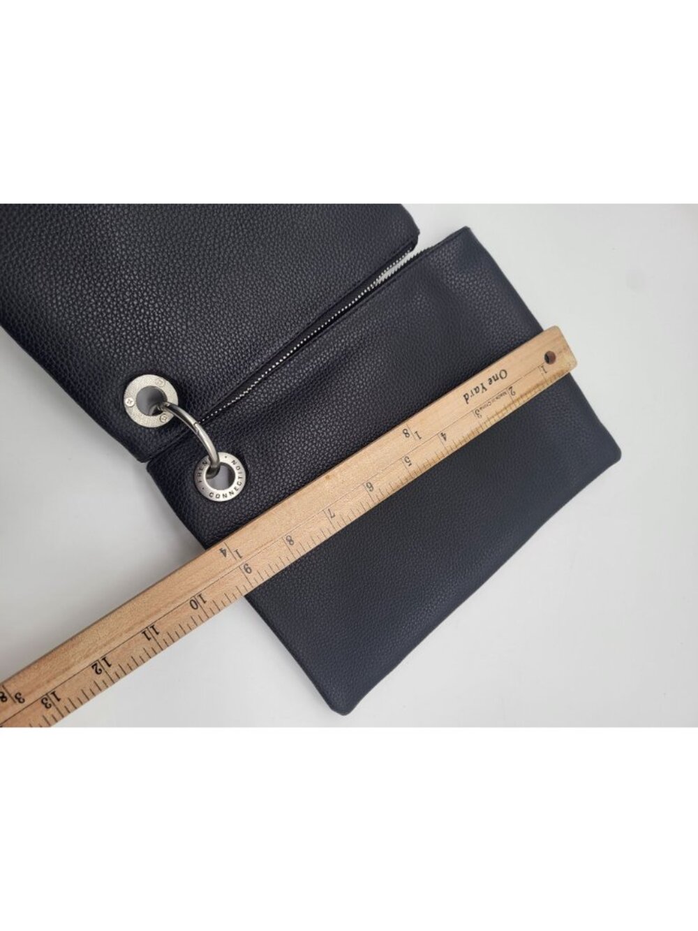 French Connection Lara Pebbled Double Pouches Travel Accessories Black - Picture 6 of 8